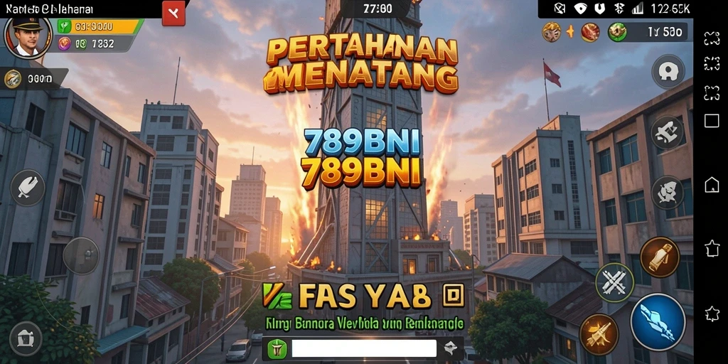 Tangkapan layar gameplay yang menunjukkan pertempuran Tower Defense yang seru.