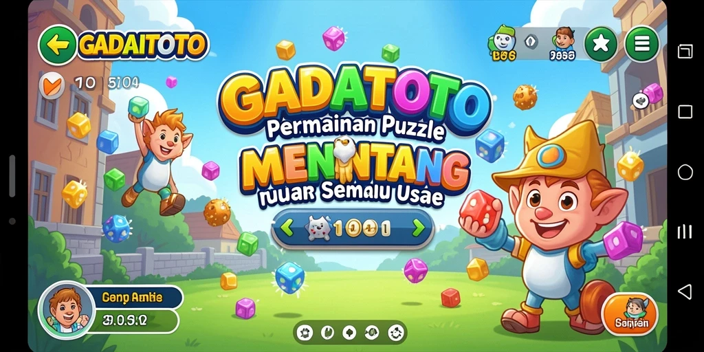 Screenshot gameplay GADAITOTO menampilkan teka-teki menantang dan tampilan menarik.