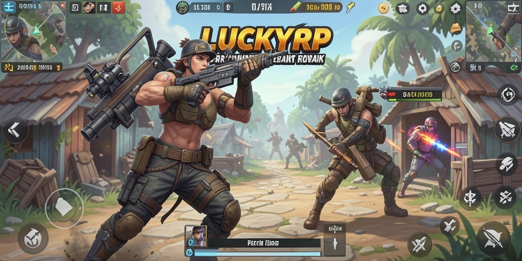 Tampilan gameplay seru dan mendebarkan dalam Battle Royale.