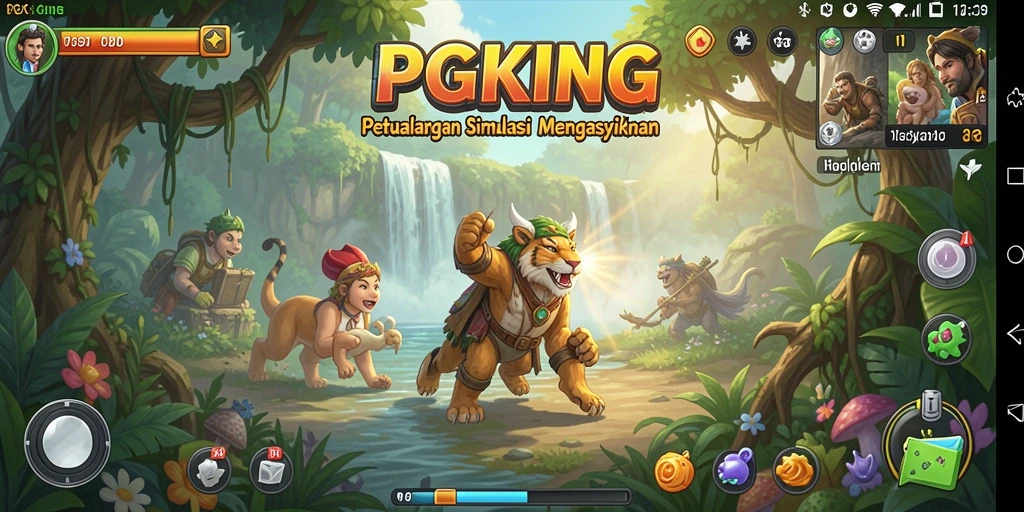 Gameplay PGKING yang menarik dan penuh warna dalam suasana simulasi.