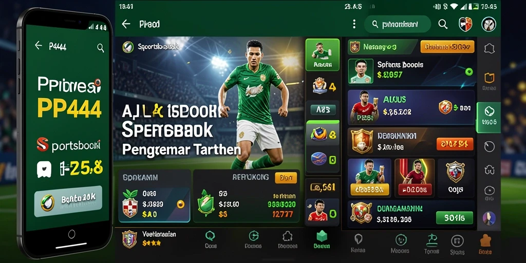 Screenshot utama PP444 menampilkan antarmuka taruhan yang interaktif dan dinamis.