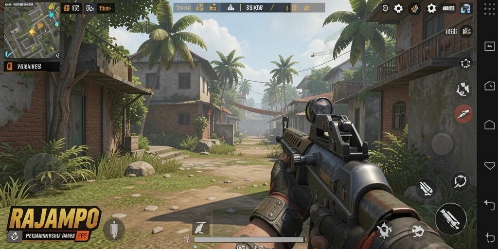 Tangkap aksi seru dalam gameplay FPS RAJAMPO.