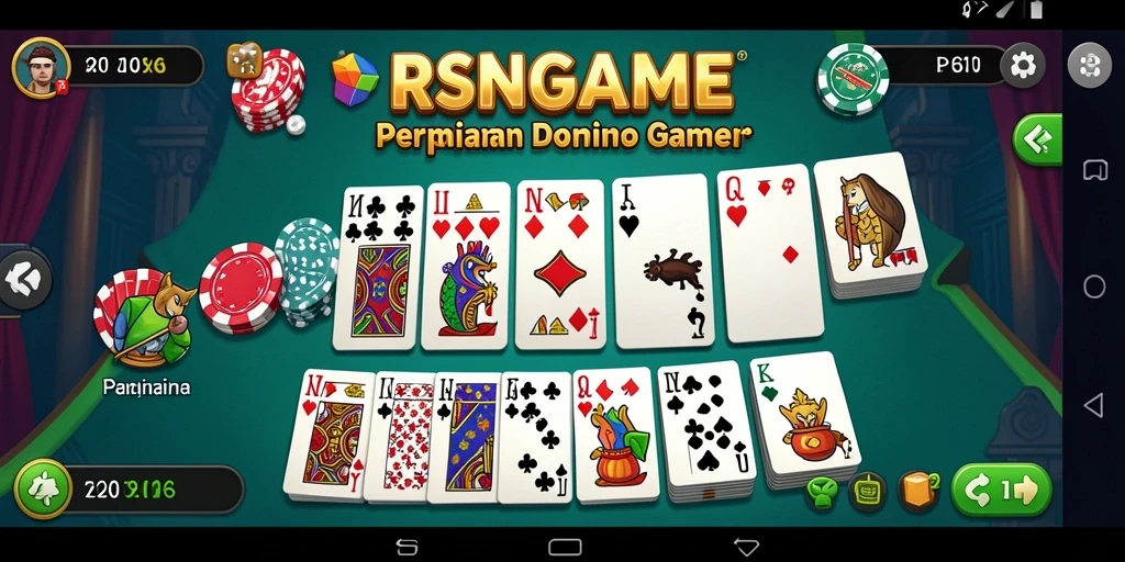 Gameplay seru RSNGAME dalam satu layar penuh aksi Domino.