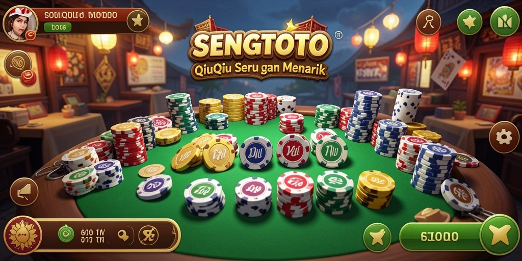 Tampilan gameplay QiuQiu yang seru dan interaktif.