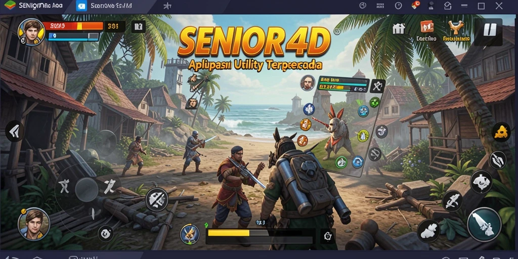Tampilan antarmuka aplikasi SENIOR4D yang modern dan user-friendly.