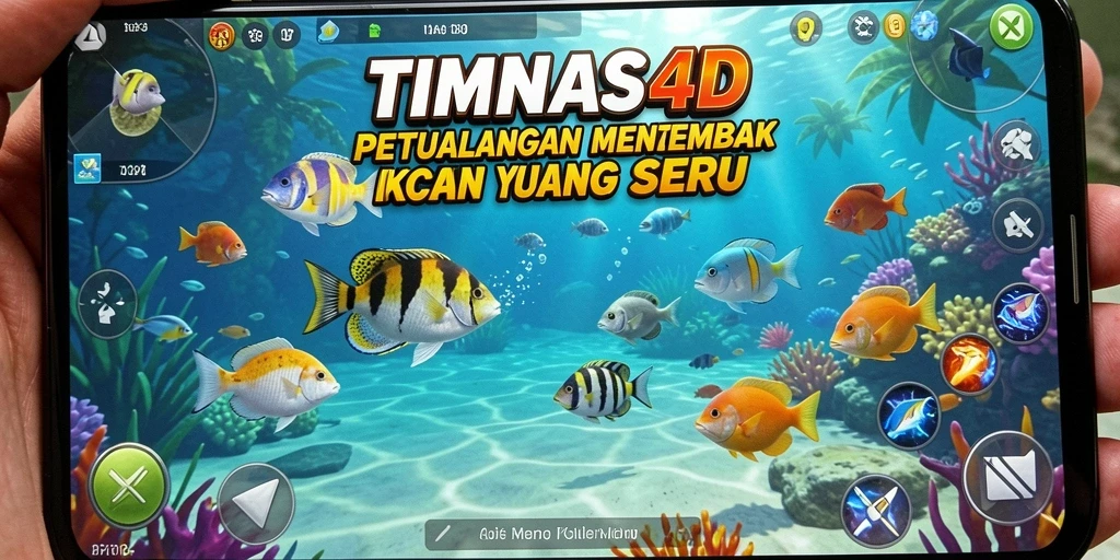 Tampilan seru dari gameplay TIMNAS4D saat menembak ikan.